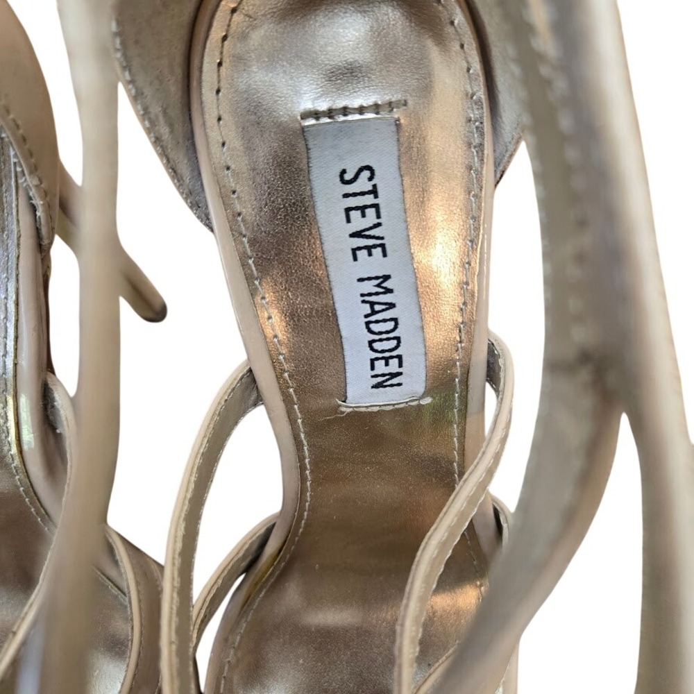 Steve Madden Maree Strappy Nude Beige High Heels Women's Size 7.5 - Picture 3 of 9